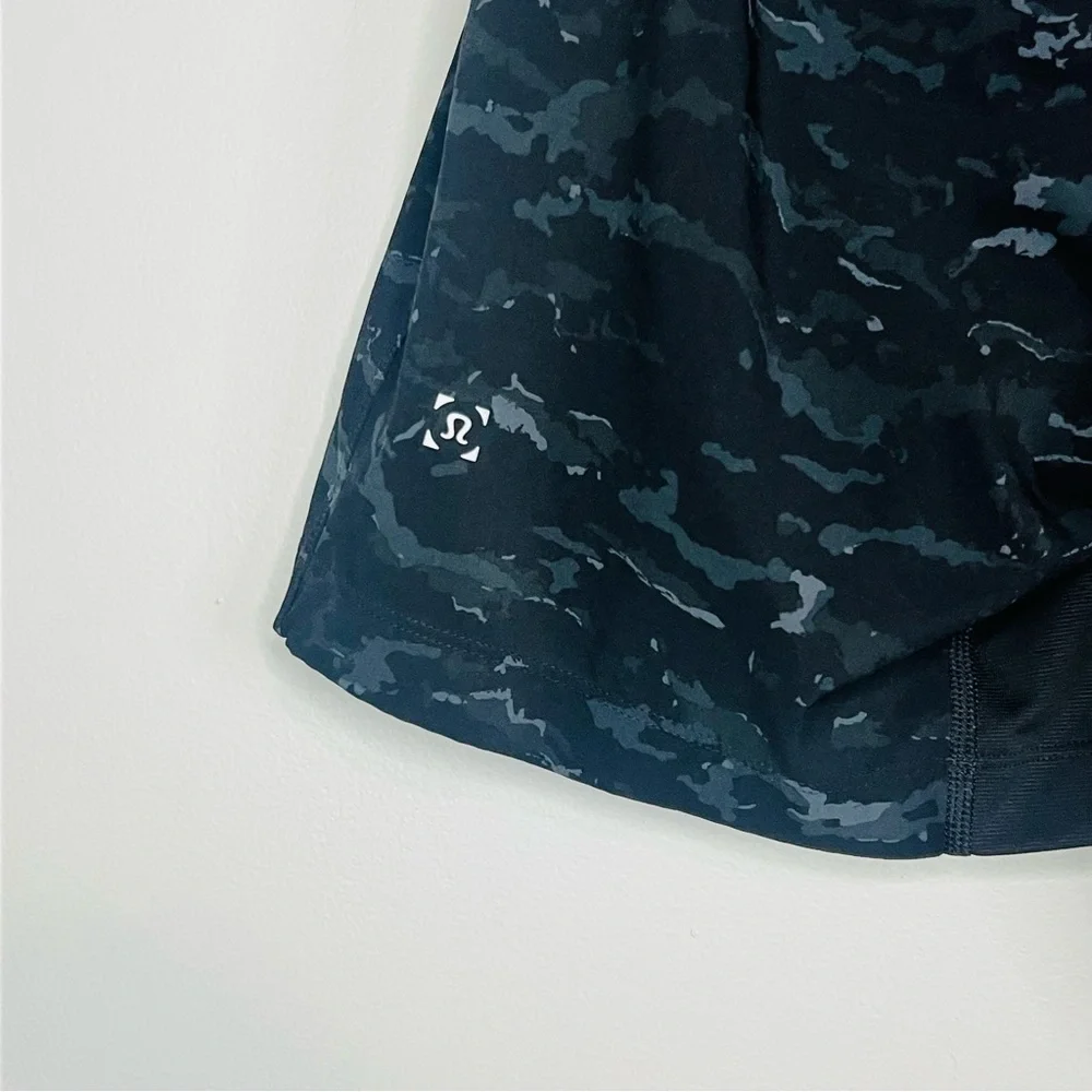 Lululemon Athletica T.H.E Lined Black Camo Shorts M